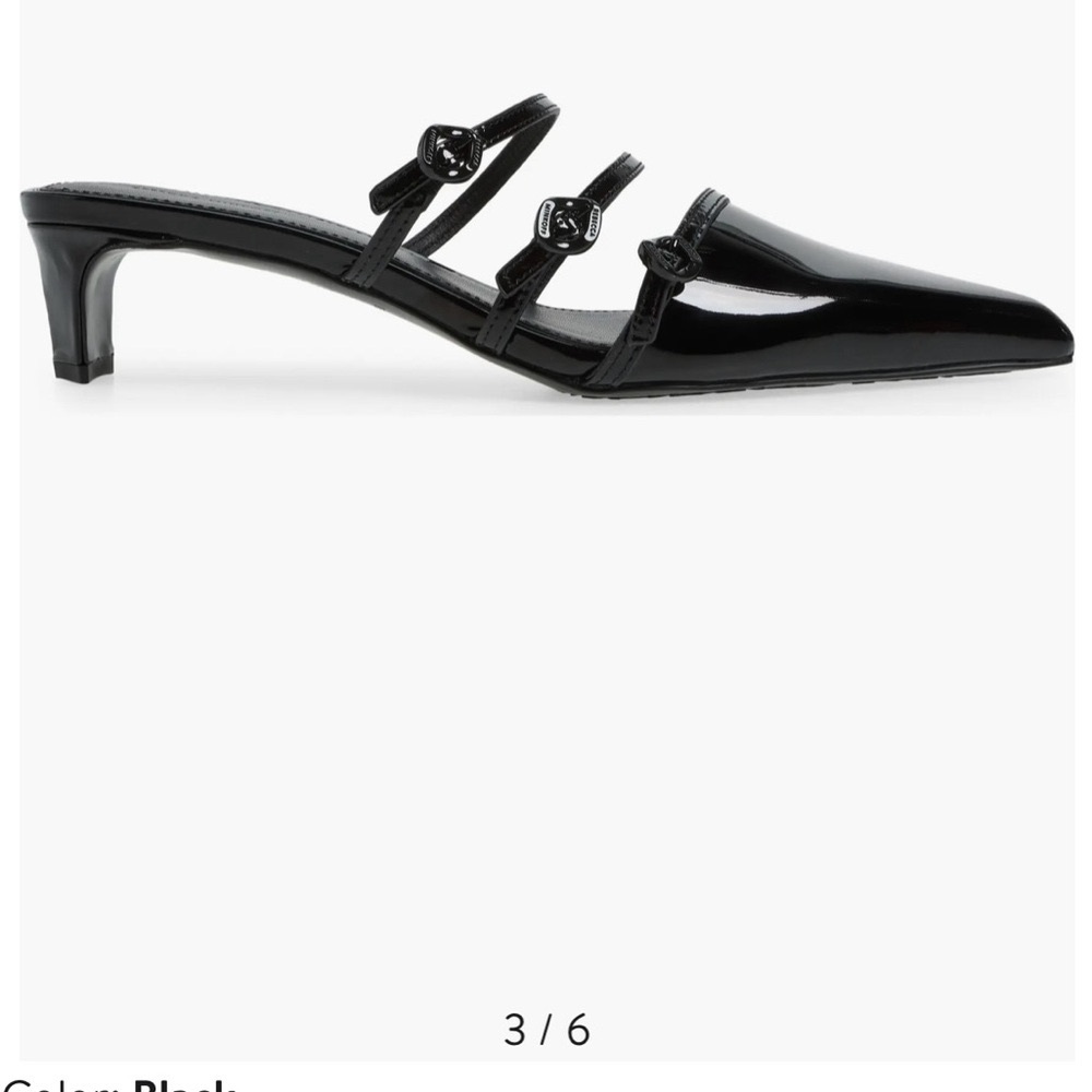NWT Rebecca Minkoff Black Patent Leather Mules